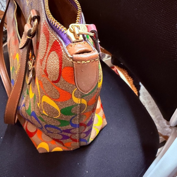 Coach Rainbow Signature Tote Bag - Picture 6 of 11
